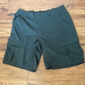 REI Men's Cargo HIKING Shorts Dark Gray Outdoors Lightweight Size 34 EUC
